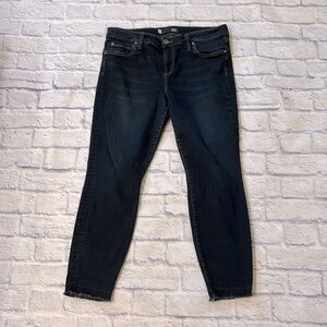 Kut From the Kloth Connie Mid Rise Ankle Skinny Jeans Dark Wash Blue Size 12